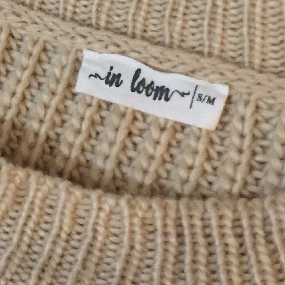 In Loom beige bubble cable knit sweater like new 👀 🤎 - Picture 4 of 6